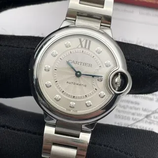 Cartier Ballon Bleu 33mm WE902074 33mm Stainless steel White