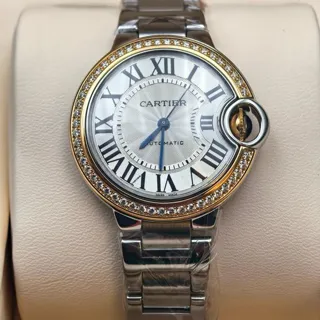 Cartier Ballon Bleu 33mm we902080 33mm Gold/Steel Silver