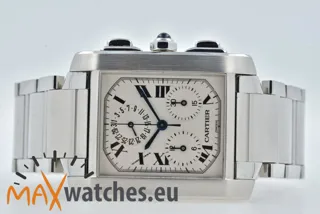 Cartier Tank Française 2303 28mm Stainless steel White