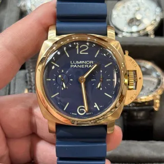 Panerai Luminor 1950 PAM 00340 47mm Rose gold Blue