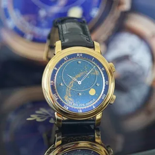 Patek Philippe Celestial 5102J-001 Yellow gold Blue