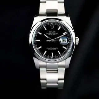 Rolex Datejust 36 116200-0059 Stainless steel Black