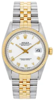 Rolex Datejust 36 16013 Stainless steel and 18k yellow gold White