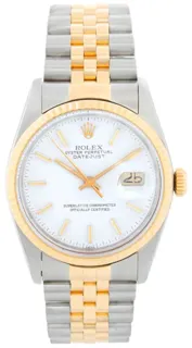 Rolex Datejust 36 16013 Stainless steel and 18k yellow gold White