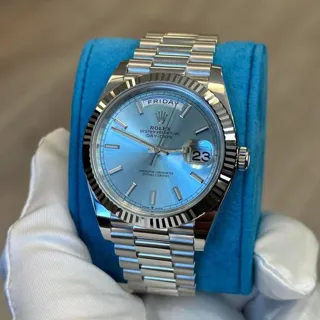 Rolex Day-Date 40 228236 40mm Platinum Blue