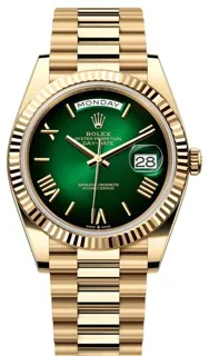 Rolex Day-Date 40 228238A 40mm Yellow gold Green