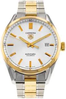 TAG Heuer Carrera WV215D.BD0788 Yellow gold and Stainless steel Silver Baton