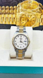 Rolex Datejust Turn-O-Graph 16263 36mm Yellow gold and Stainless steel White