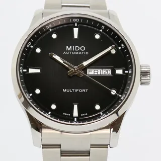 Mido Multifort M038.430.11.051.00 42mm Stainless steel Black