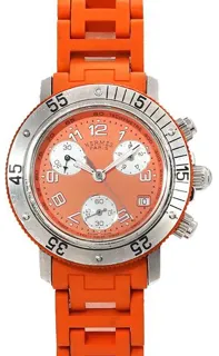 Hermès Clipper CL2.316 33mm Steel Orange