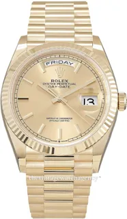 Rolex Day-Date 36 128238-0045 36mm Yellow gold Champagne