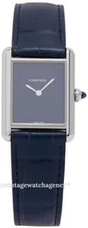 Cartier Tank Must WSTA0055 Stainless steel Blue