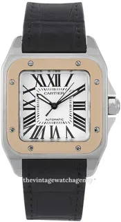 Cartier Santos W20107X7 18 carat rose gold$steel Silver