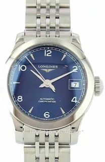 Longines Record L2.320.4.96.6 Stainless steel Blue