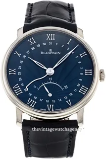 Blancpain Villeret 6653Q-1529-55B 40mm White gold Blue