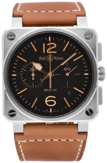 Bell & Ross Instruments BR0394STGHESCA 42mm Stainless steel Brown