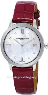 Baume & Mercier Classima M0A10325 31mm brushed/polished steel white$mother of pearl