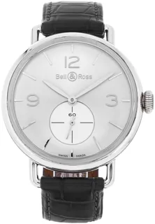 Bell & Ross Vintage BRWW1-ME-AG-SI/SCR 41mm Silver Silver