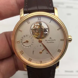 Blancpain Villeret 6025-3642-55b 37.5mm Red gold White