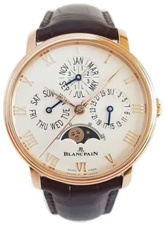 Blancpain Villeret 6656-3642-55B 40mm Rose gold Silver