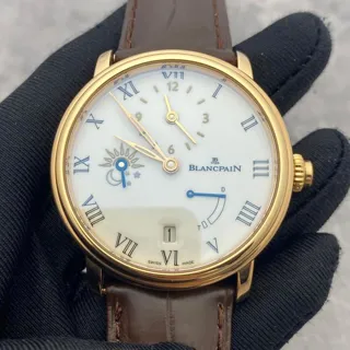 Blancpain Villeret 6661-3631-55b 42mm Red gold White