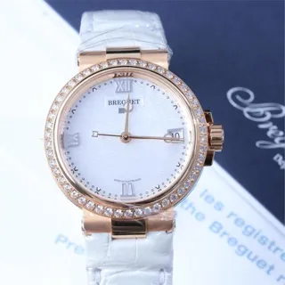 Breguet Marine 9518BR/52/984/D000 34mm Rose gold White