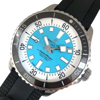 Breitling Superocean A17376 44mm Steel Turquoise blue