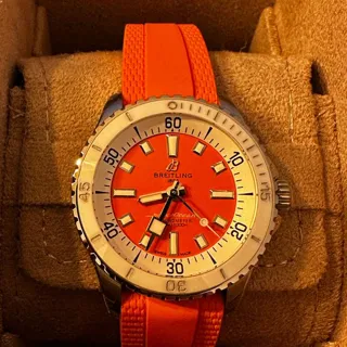 Breitling Superocean A17377211O1A1 36mm Stainless steel Orange