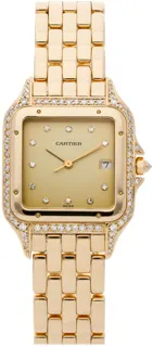 Cartier Panthère WF4041B9 27mm 18k yellow gold$diamond champagne$diamond