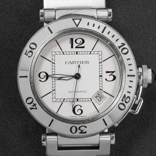 Cartier Pasha Seatimer W31080M7 40mm Stainless steel Silver