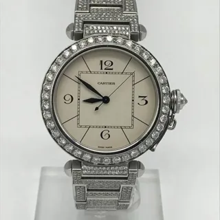 Cartier Pasha 2730 (ICED OUT) 42mm Steel Silver