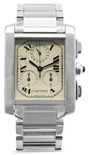 Cartier Tank Française 2303 36mm Steel Champagne