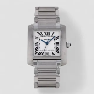 Cartier Tank Française W51002Q3 28mm Steel Silver