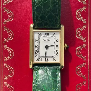 Cartier Tank Vermeil 590005 23mm Silver White