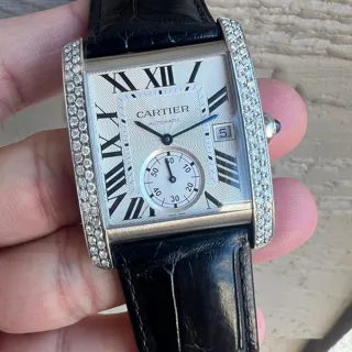 Cartier Tank W5330003 34.5mm Stainless steel Silver