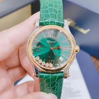 Chopard Happy Sport 278582-6005 36mm Gold/Steel Green