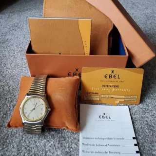 Ebel Classic 181908 35mm Yellow gold and Stainless steel Champagne