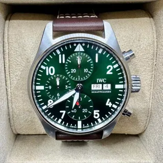 IWC Pilot IW388103 41mm Stainless steel Green