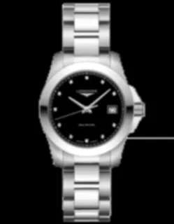 Longines Conquest L3.377.4.57.6 Stainless steel Black