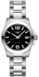 Longines Conquest L3.377.4.58.6 Stainless steel Black