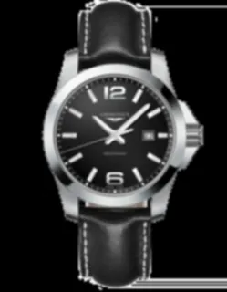 Longines Conquest L3.760.4.56.3 Stainless steel Black