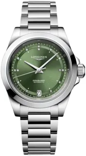 Longines Conquest L34304076 34mm Stainless steel Green