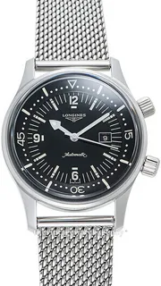 Longines Heritage L3.374.4.50.6 Stainless steel Black