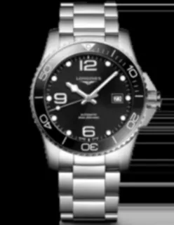 Longines HydroConquest L3.781.4.56.6 Stainless steel Black