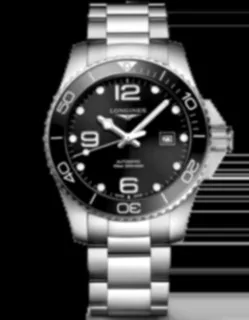 Longines HydroConquest L3.782.4.56.6 Stainless steel Black