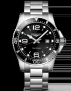 Longines HydroConquest L38404566 Stainless steel Black