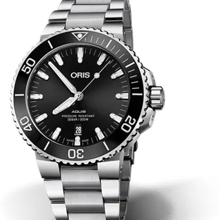 Oris Aquis Date 01 733 7730 4124-07 8 24 05PEB 43.5mm Steel Black