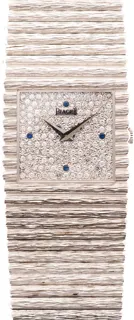 Piaget Emperador 9131 White gold Pave$Blue Sapphire