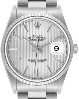 Rolex Datejust 36 16220 Stainless steel Silver tapestry