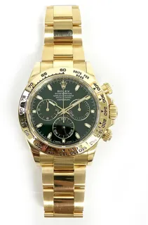 Rolex Daytona 116500LN Yellow gold Green